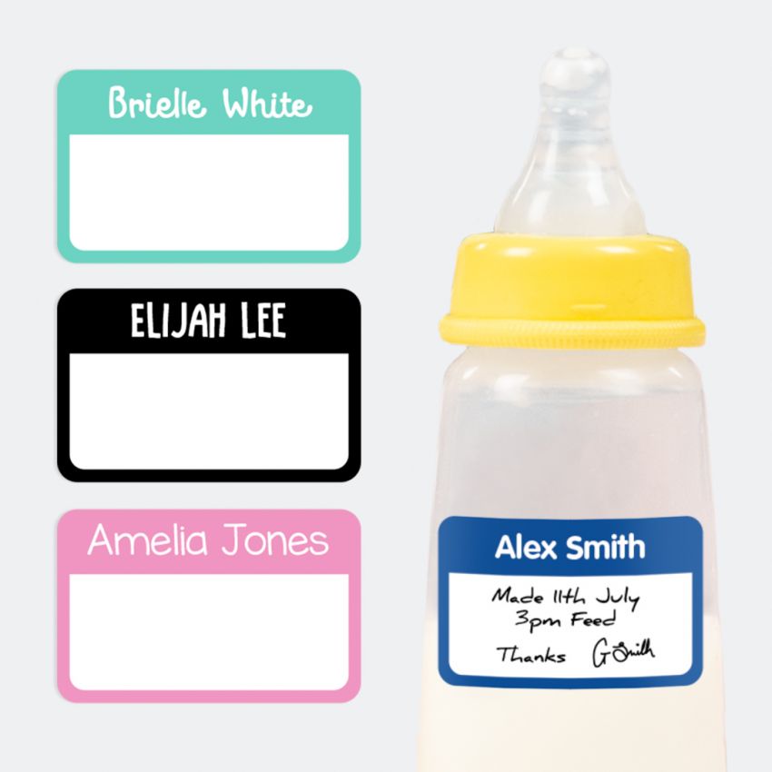 Baby Bottle Stick On Name Labels product preview image