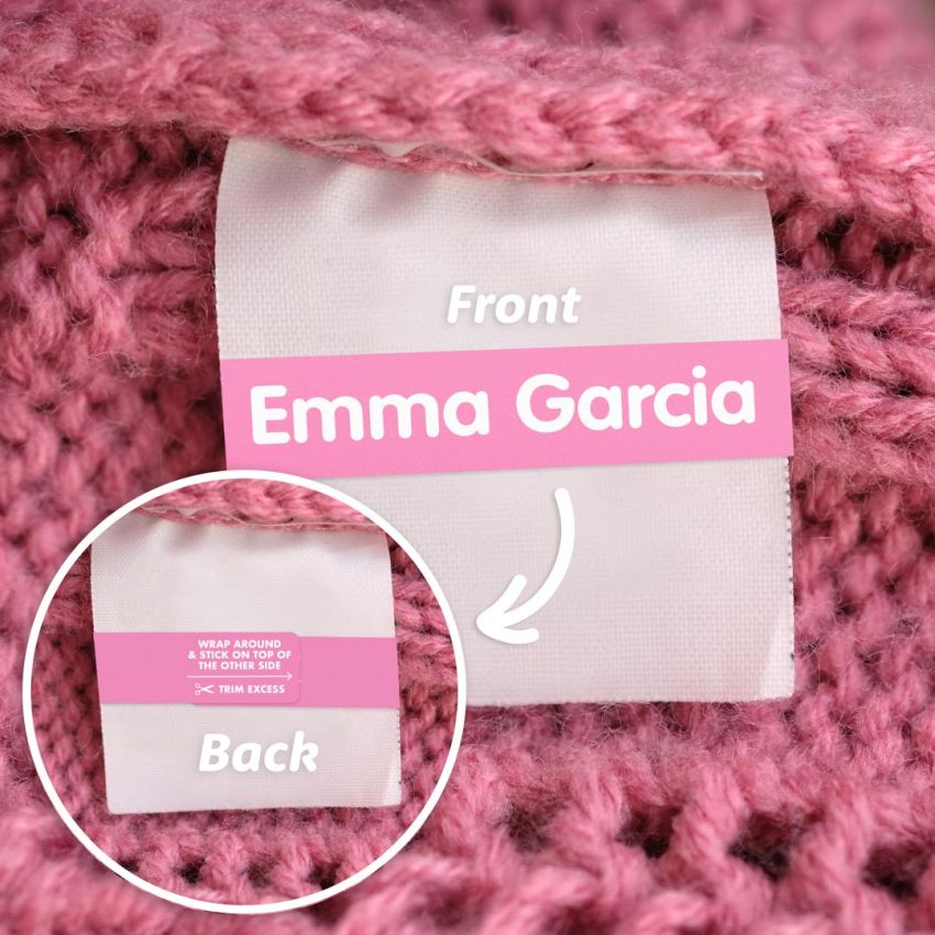 Large Wrap & Stick Clothing Name Labels product preview image