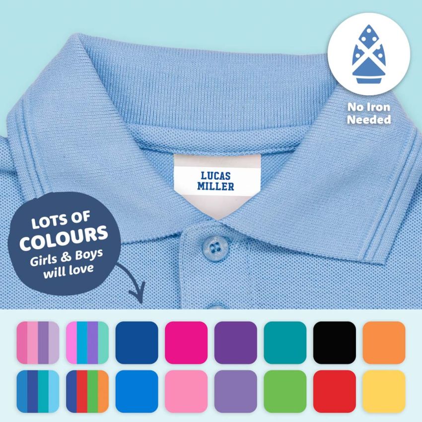 White Wrap & Stick Clothing Name Labels gallery image №1
