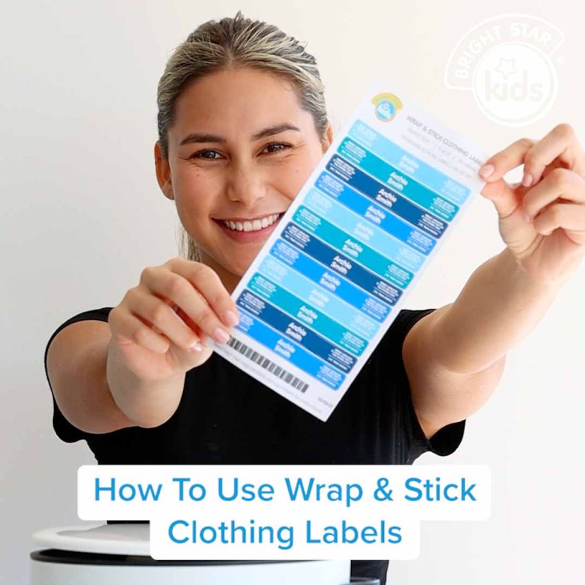 White Wrap & Stick Clothing Name Labels gallery image №2