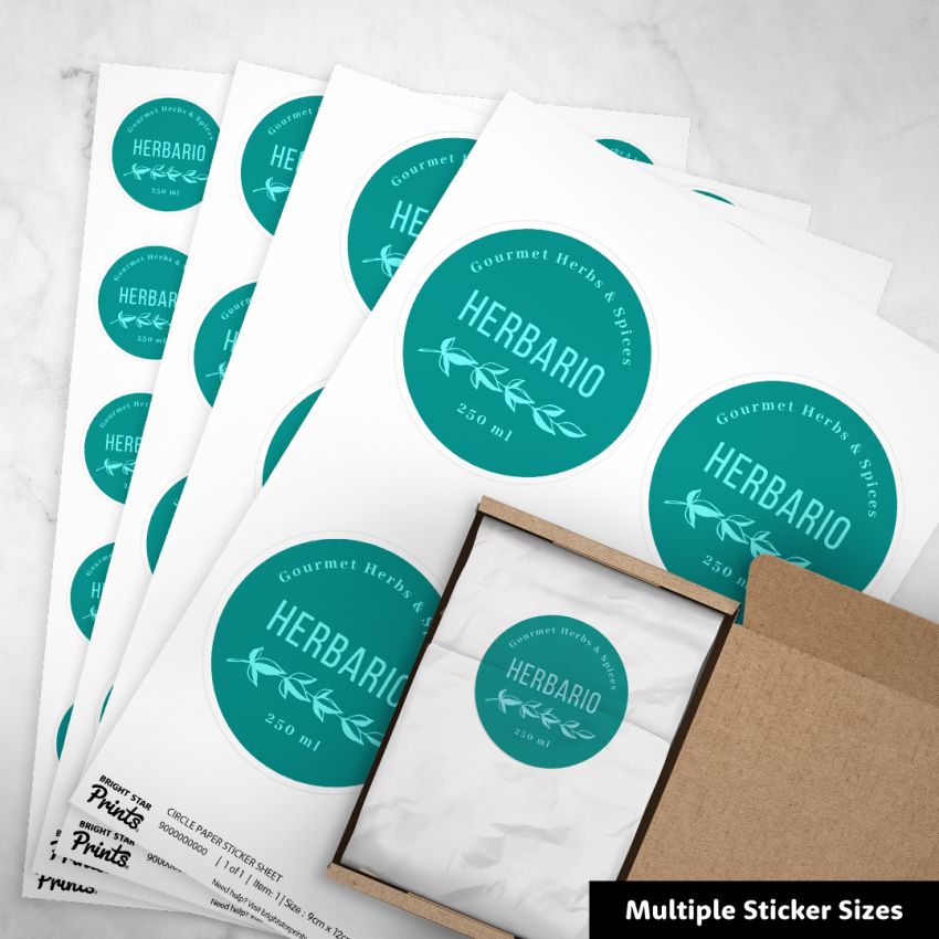 Circle Paper Sticker Sheets product preview image