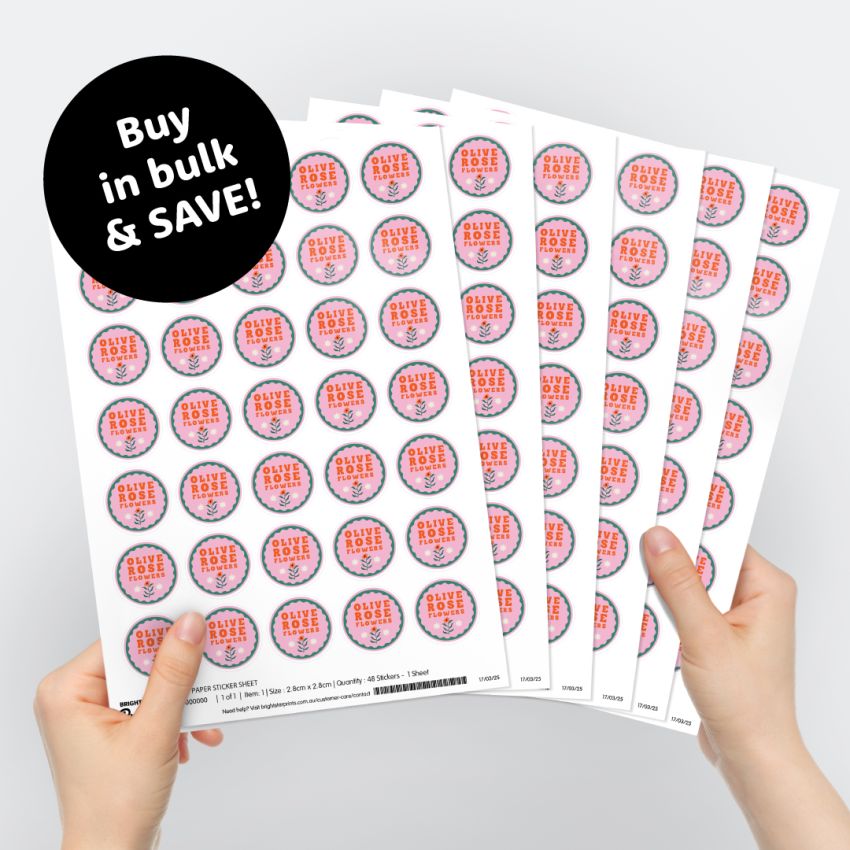 Circle Paper Sticker Sheets product preview image