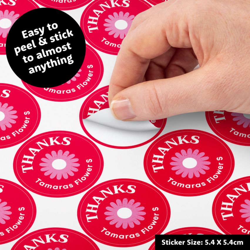 Peeling a circle vinyl sticker sheet