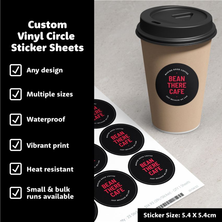 Circle Vinyl Sticker Sheets product preview image