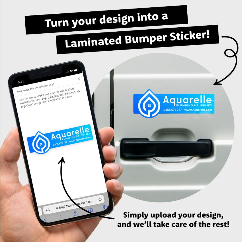 Laminated Bumper Stickers product preview image