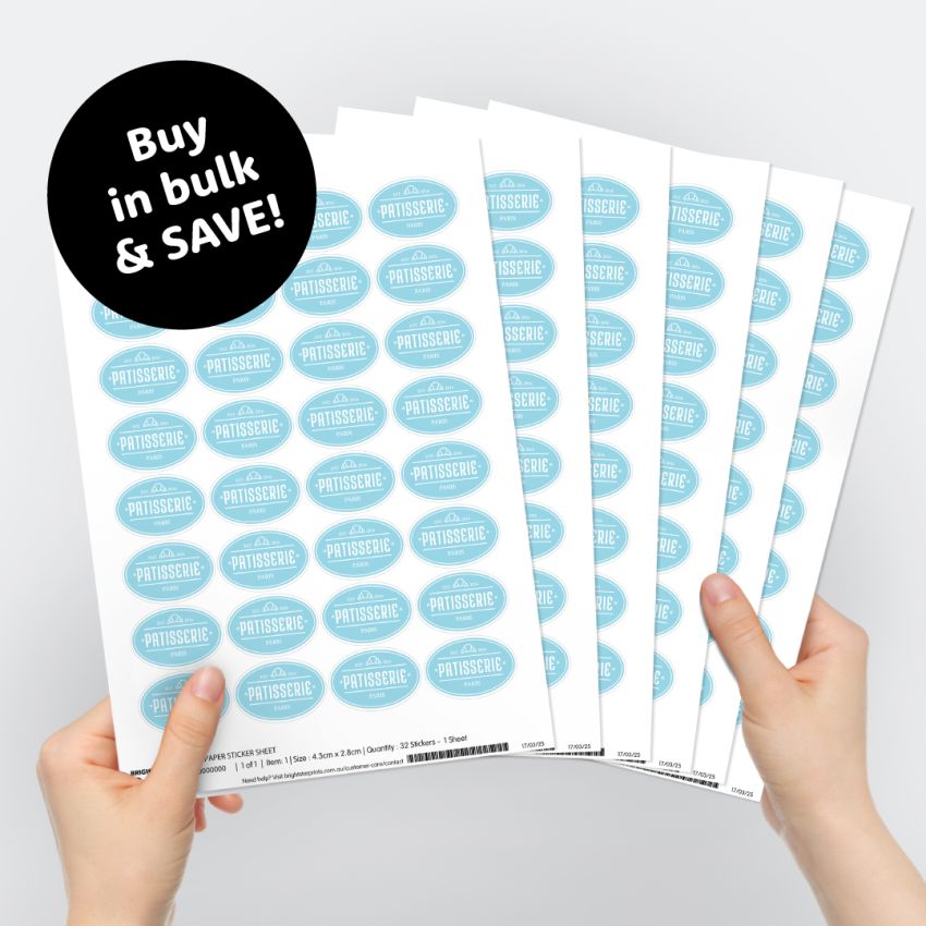 Oval Paper Sticker Sheets product preview image