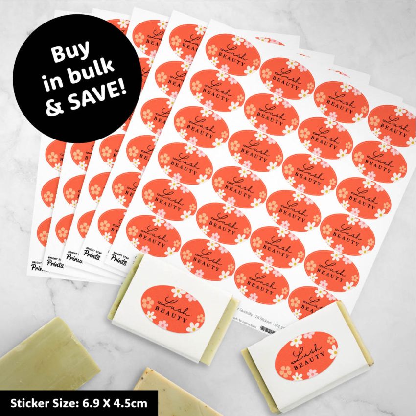 Oval Vinyl Sticker Sheets product preview image