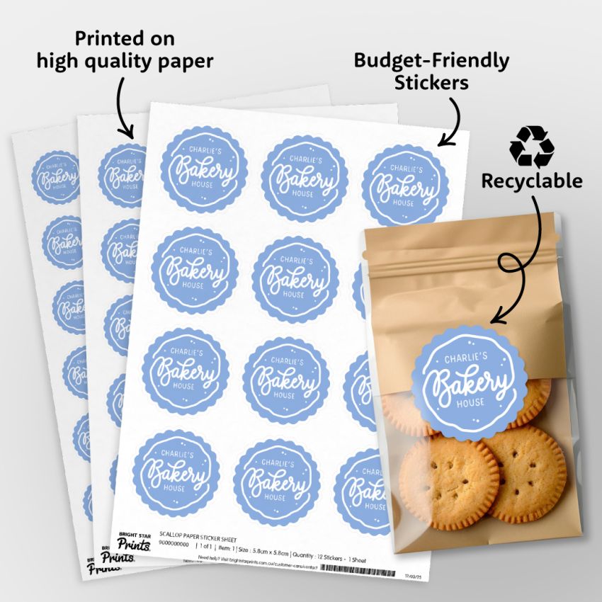 Scallop Paper Sticker Sheets product preview image