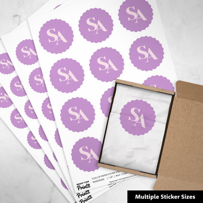 Scallop Paper Sticker Sheets product preview image