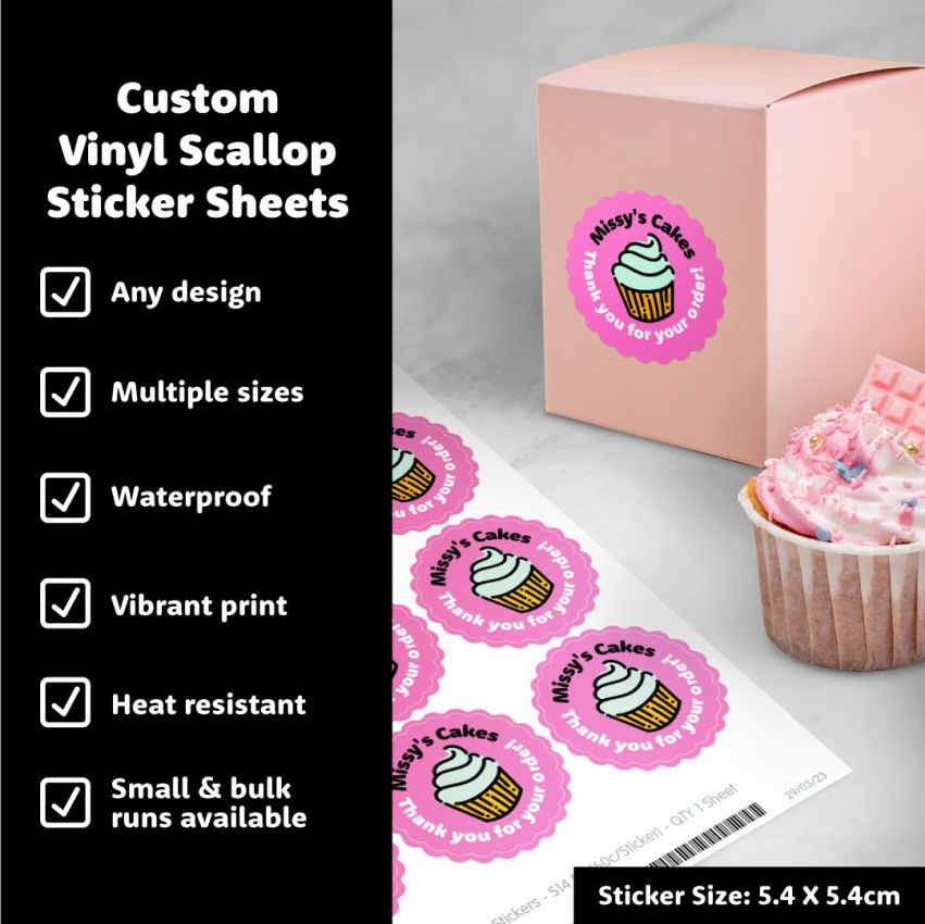 Scallop Vinyl Sticker Sheets product preview image