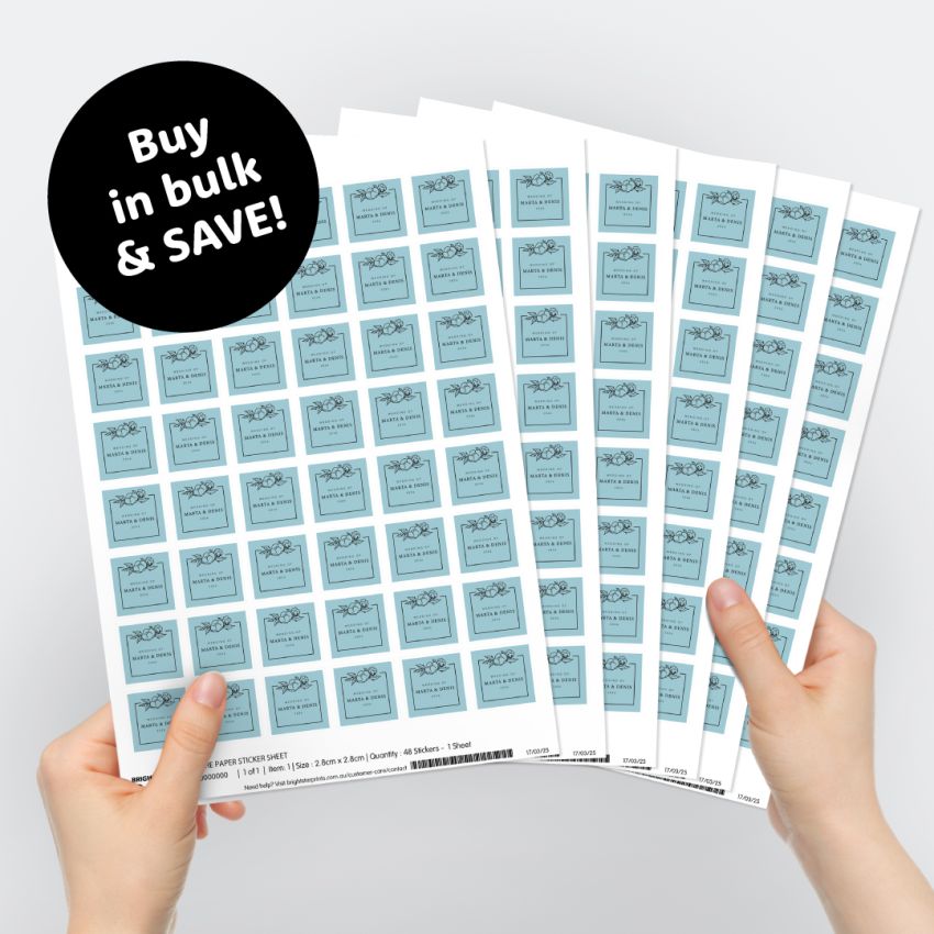 Square Paper Sticker Sheets product preview image