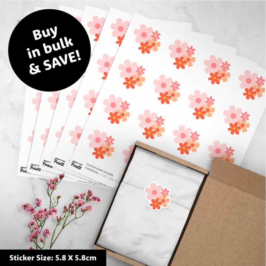 Custom Shape Vinyl Sticker Sheets product preview image