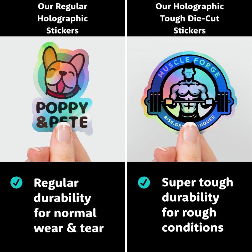 Holographic Tough Stickers product preview image
