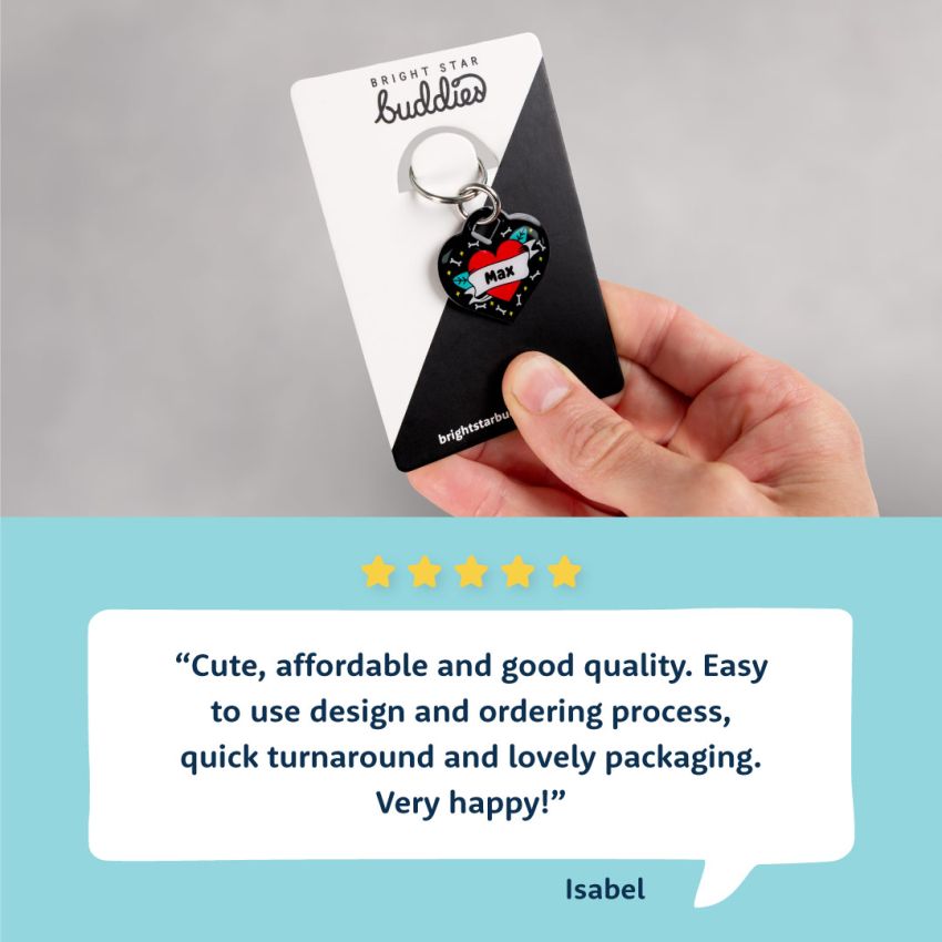Premium Heart Dog Tags product preview image