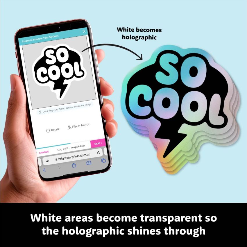 Holographic Die Cut Stickers product preview image