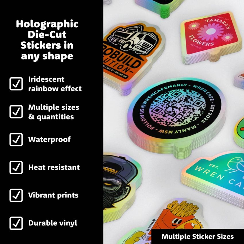 Holographic Die Cut Stickers product preview image