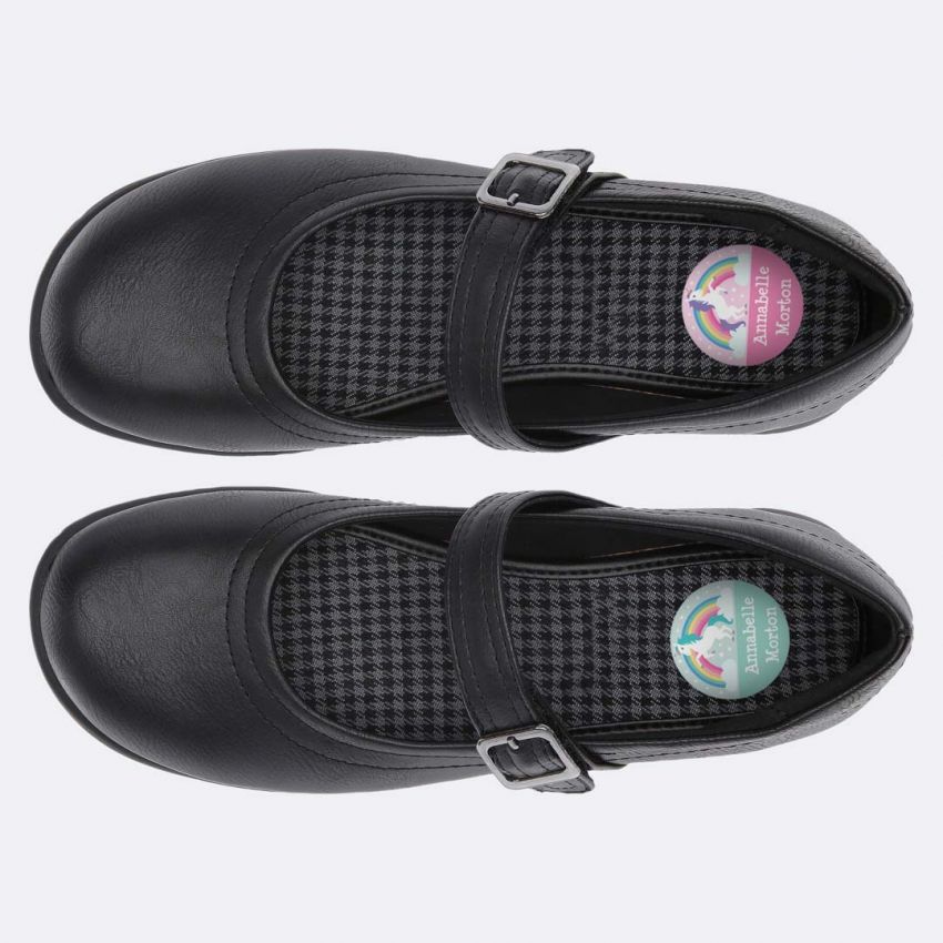 Designer Round Shoe Name Labels product preview image