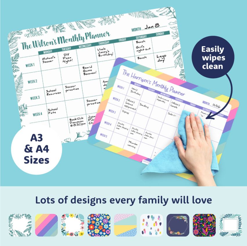 Dry Erase Monthly Planner product preview image