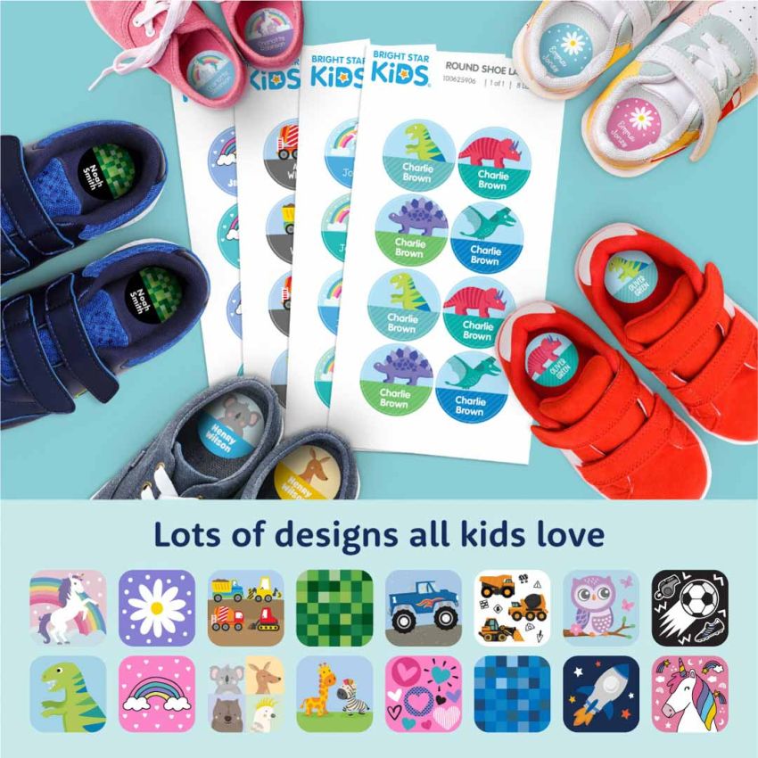 Designer Round Shoe Name Labels gallery image №1