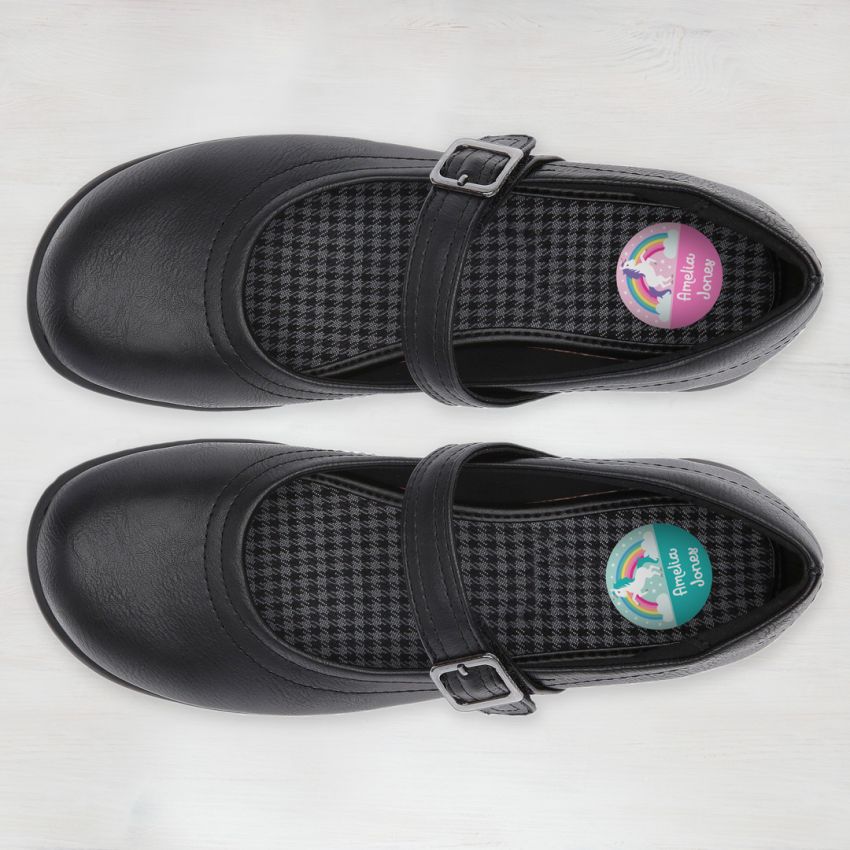 Designer Round Shoe Name Labels product preview image