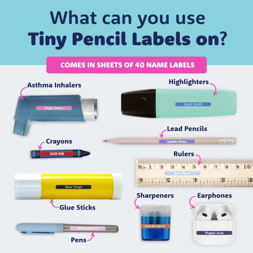 Tiny Pencil Name Labels gallery image №2