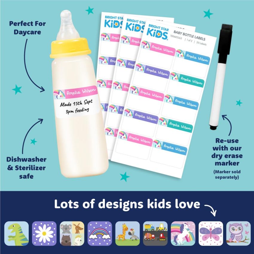 Designer Baby Bottle Stick On Labels gallery image №1