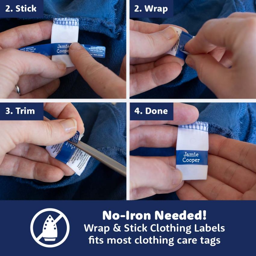Large Wrap & Stick Clothing Name Labels gallery image №2