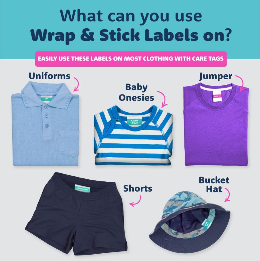 Wrap & Stick Clothing Name Labels gallery image №3