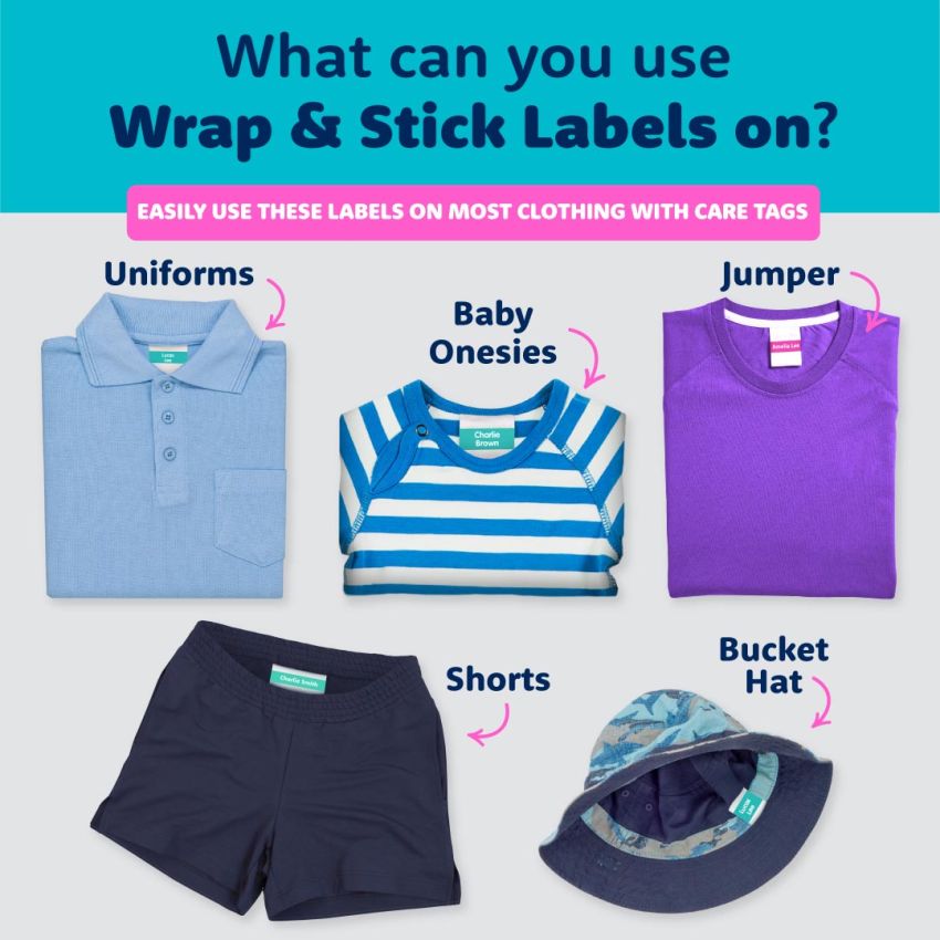 Wrap & Stick Clothing Name Labels gallery image №2
